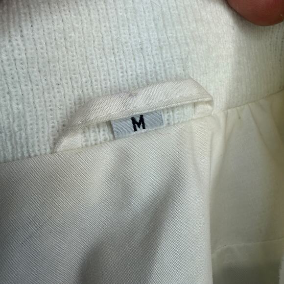 Vintage 1990s Architect JCPenney Men’s M White Bomber Jacket Made in Hong Kong - Picture 13 of 14